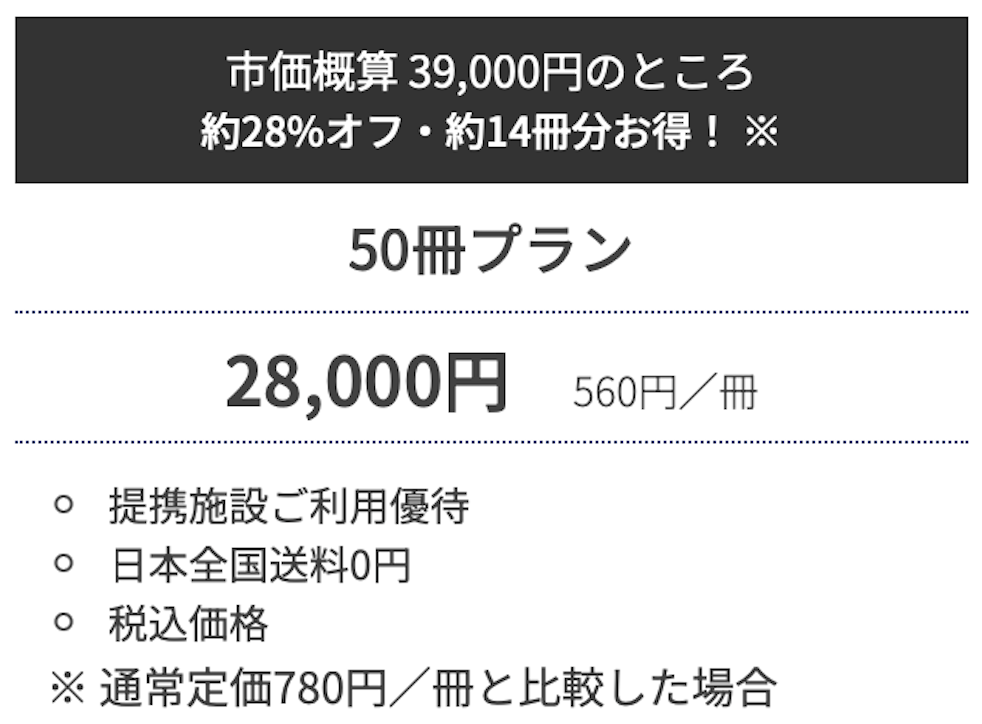 50冊プラン